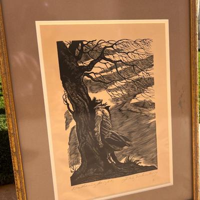 Fritz Eichenberg (1901-1990) Wuthering Heights, Frontispiece, Wood Engraving