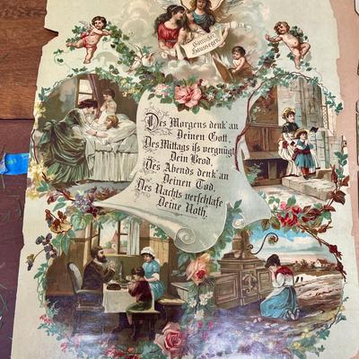 Lot of 2 vintage lithographs