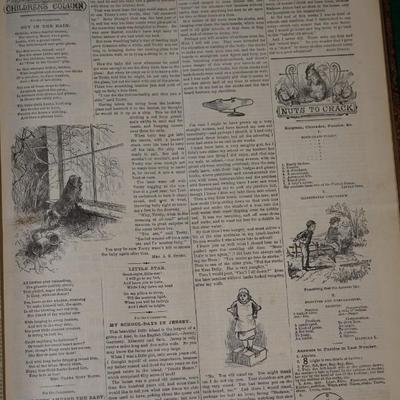 LEATHER BOUND ORIGINAL YOUTHS COMPANION MAGAZINES 1878 41 ISSUES /440 PAGES