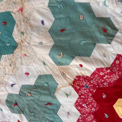 Vintage Hexagon Quilt