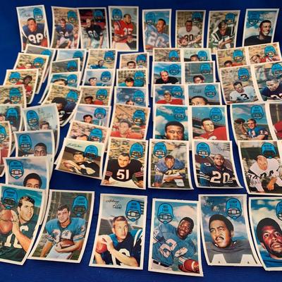 1970 Kellogg's Vintage 3D NFL Football Cards - Complete Set of 60 - OJ Griese Unitas Shell Olsen Butkus +++