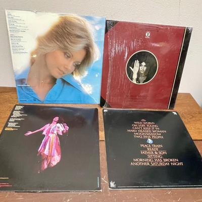 Vintage Vinyl Record Lot - 4 -albums - Olivia Newton John, Cat Stevens, etc