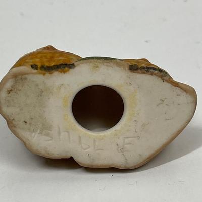Two Owl Figurine bisque porcelain