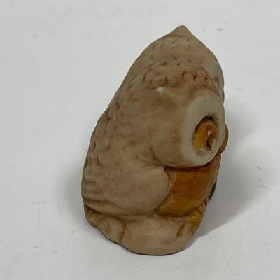 Two Owl Figurine bisque porcelain