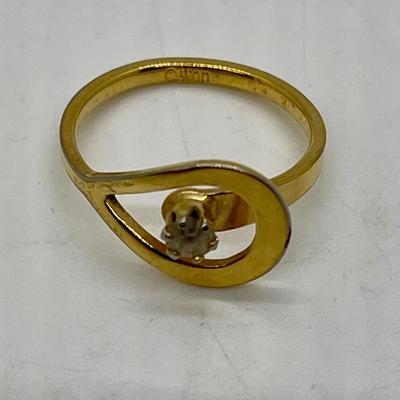 Faux Gold Ring with Stone