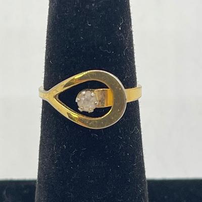 Faux Gold Ring with Stone