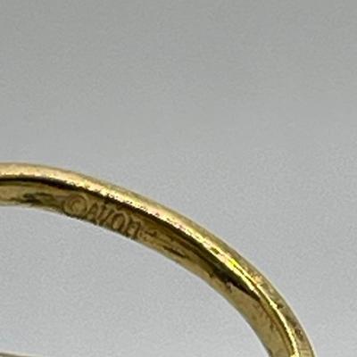 Faux Gold Ring with Stone