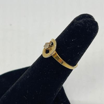Faux Gold Ring with Stone
