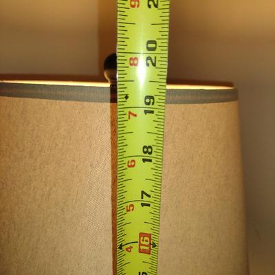 Pottery Table Top Lamp with Shade- Approx 19 1/2" Tall