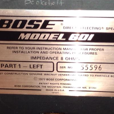 Pair of Vintage Bose Speakers- Model 601 (1977)