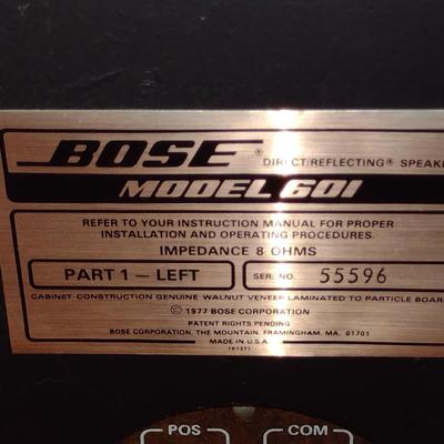 Pair of Vintage Bose Speakers- Model 601 (1977)