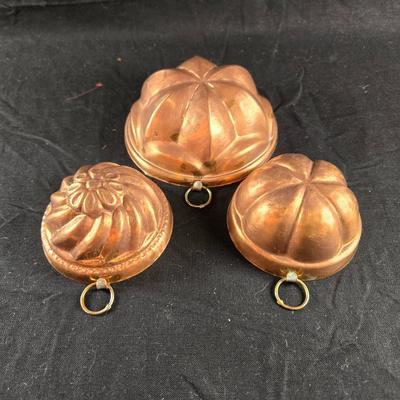 Set of 3 Heavy Copper Molds