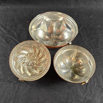 Set of 3 Heavy Copper Molds