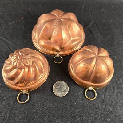 Set of 3 Heavy Copper Molds
