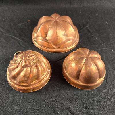 Set of 3 Heavy Copper Molds