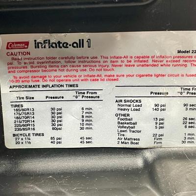 12V Coleman Portable Air Compressor