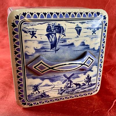 1950's Dirk Eden Delft Style Tin