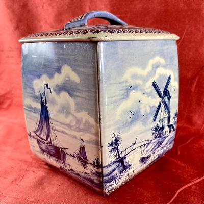 1950's Dirk Eden Delft Style Tin