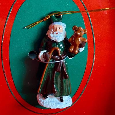 Miniature Enesco Pewter Santa