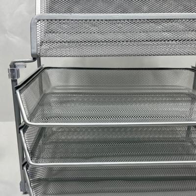 Wire Mesh Desktop File Organizer