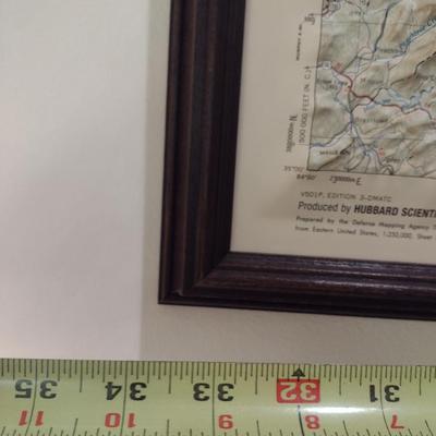 Framed Knoxville, TN Topographic Map (1972)- Measures Approx 34" x 22"