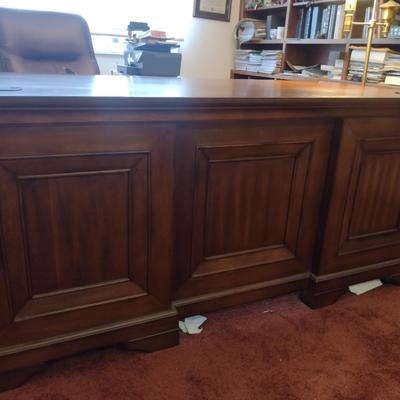 Aspenhome Large, Executive Knee Hole Desk- Measures Approx 66 1/2" x 32 1/2" x 30 1/2" Tall
