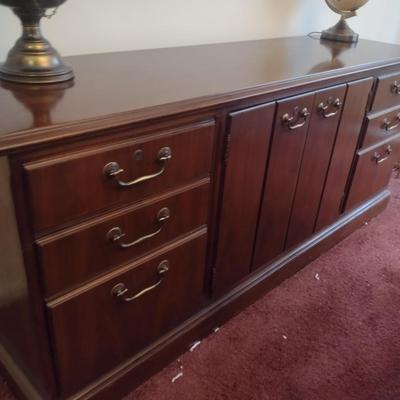 Vintage Alma Desk Company Office Storage Credenza- Approx 68 1/2" Long, 19 3/4" Deep, 29" Tall