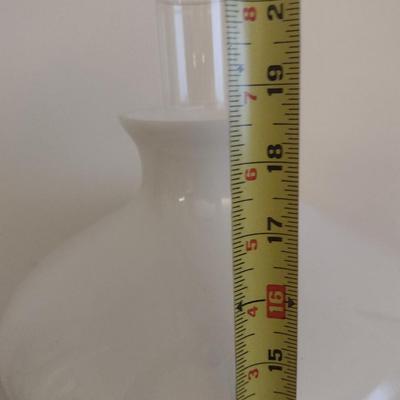 Electrified Oil Lamp Style Table Top Lamp with Glass Shade- Approx 20" Tall
