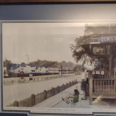Amtrak "Silver Meteor"- Folkston Georgia by Frank Crowe (2009)- Measures Approx 20 3/4" x 17"