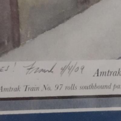 Amtrak "Silver Meteor"- Folkston Georgia by Frank Crowe (2009)- Measures Approx 20 3/4" x 17"