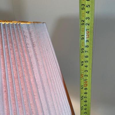 Floor Lamp with Round Glass Shelf and Shade
