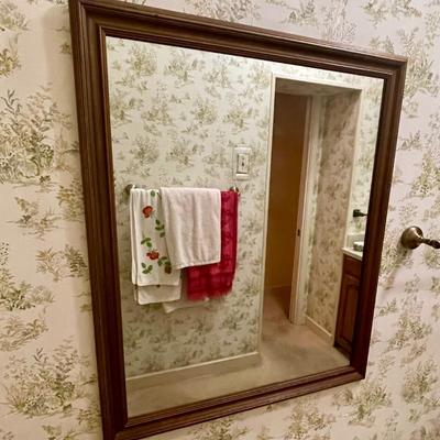 Wood Framed Hanging Mirror