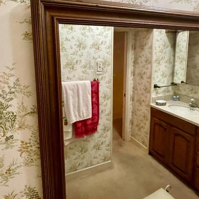 Wood Framed Hanging Mirror