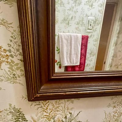 Wood Framed Hanging Mirror