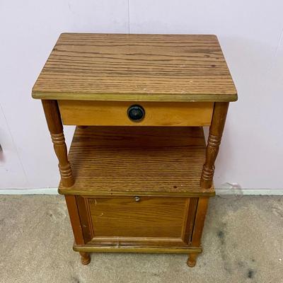 Vintage Wood End Table