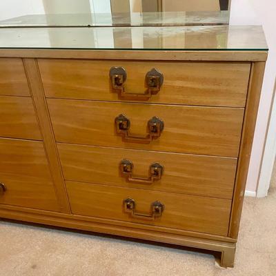 MCM Wood Dresser with Mirror
