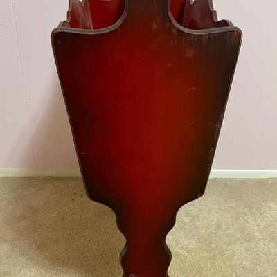 Vintage Cherry Wood Magazine Rack