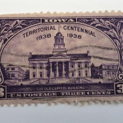 1938 3¢ Iowa Territory Centennial Stamp