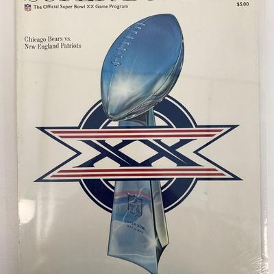 Super Bowl XX 1986 Bears vs. Patriots Official Program