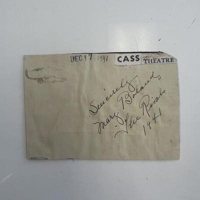 The Rivals actress Mary Boland original signature