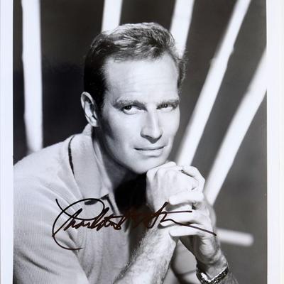 Charlton Heston signed photo 