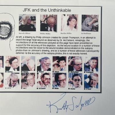 JFK Assassination Dr. Kenneth Salyer signed photo