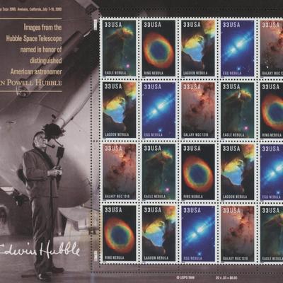 Images from the Hubble Telescope Sheet of 20 Stamps