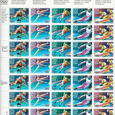 1992 Winter Olympics Stamps