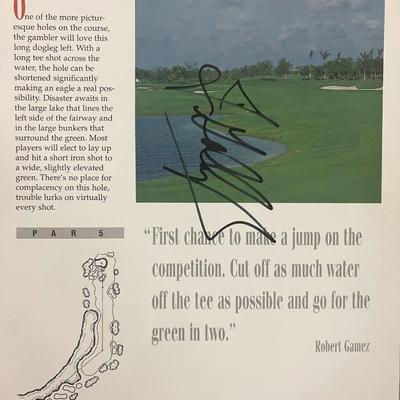 Professional golfer Jim Gallagher Jr. signed magazine page 