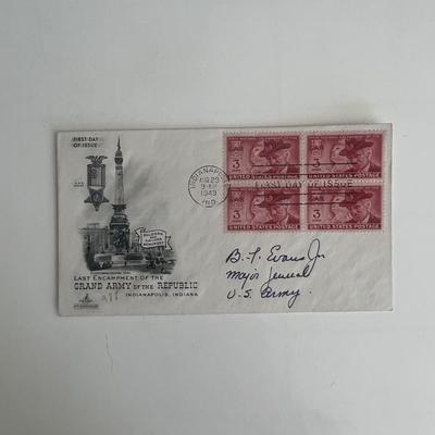 Major General Benjamin Franklin Evans Jr. signed FDC
