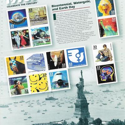 1970s Celebrate the Century Stamp Sheet