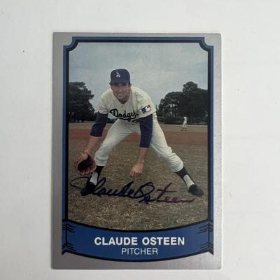 LA Dodgers Claude Osteen signed trading card