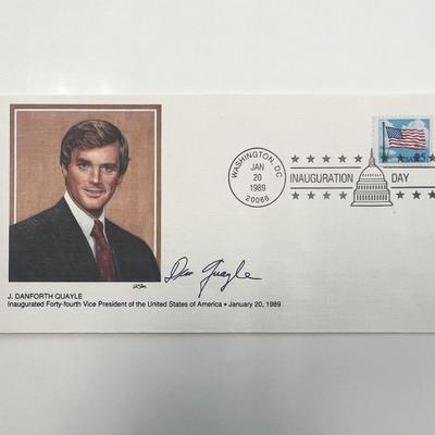 Dan Quayle facsimile Inauguration Day commemorative cover 