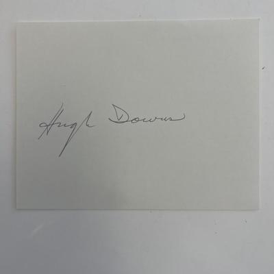 Newscaster Hugh Downs original signature